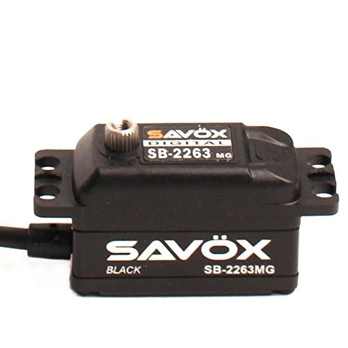  Savox SB-2263MG-Be High Speed, Brushless Motor, Metal Gear, Low Profile Digital Servo, Black Edition (0.076138.9)