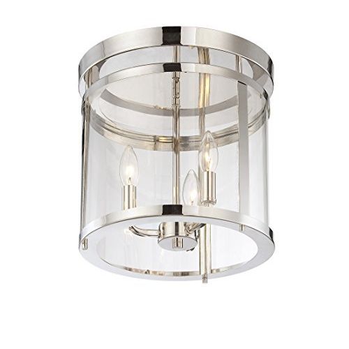  Savoy House 6-1043-3-109, Penrose 3-Light Semi-Flush, Polished Nickel