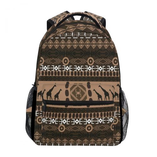  Sawhoon Vintage African Giraffe Backpack Bookbag for Boy Girl Large Travel Laptop Shoulder Bag for Women Men