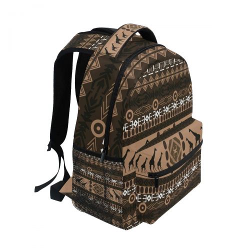  Sawhoon Vintage African Giraffe Backpack Bookbag for Boy Girl Large Travel Laptop Shoulder Bag for Women Men