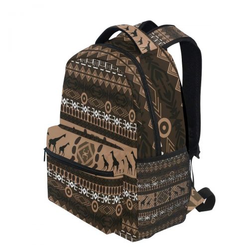  Sawhoon Vintage African Giraffe Backpack Bookbag for Boy Girl Large Travel Laptop Shoulder Bag for Women Men