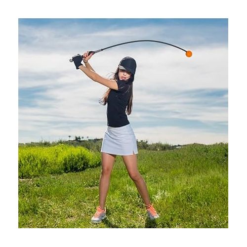  Golf Swing Trainer, 40 &46 Inches Full-Sized Swing Trainer Aid for Promote Proper Swing Tempo and Balance Golf Warm Up Stick