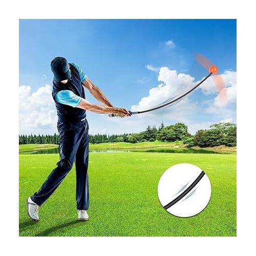  Golf Swing Trainer, 40 &46 Inches Full-Sized Swing Trainer Aid for Promote Proper Swing Tempo and Balance Golf Warm Up Stick