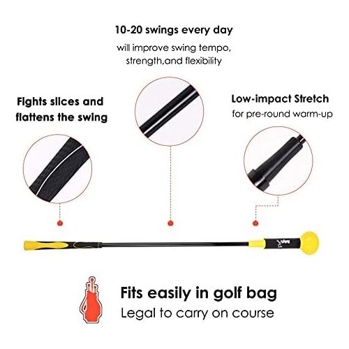  Sawpy Golf Swing Trainer Aid, Training Aid for Strength and Tempo Training Suit for Indoor Practice Chipping Hitting Golf Accessories