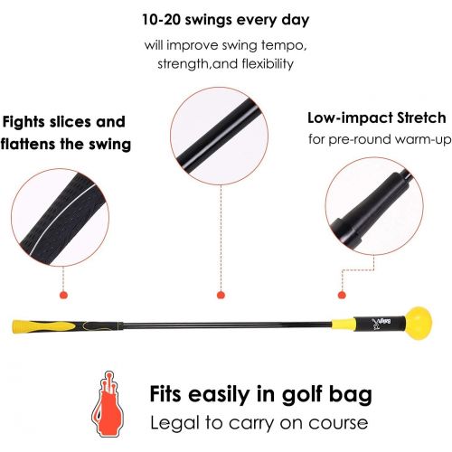  Sawpy Golf Swing Trainer Aid, Training Aid for Strength and Tempo Training Suit for Indoor Practice Chipping Hitting Golf Accessories