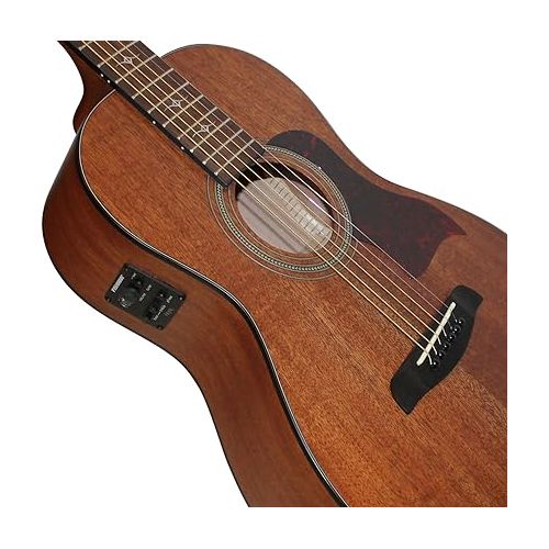  Sawtooth Mahogany Series Solid Mahogany Top Acoustic-Electric Parlor Guitar