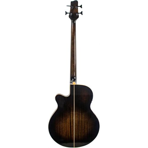  Sawtooth Rudy Sarzo Signature, 4-String Acoustic Electric Guitar, Right-Handed, Transparent Black, Fretted Bass (ST-AB24EC-TBLK)