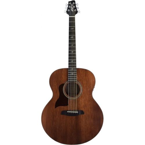  Sawtooth Mahogany Series Left-Handed Solid Mahogany Top Acoustic-Electric Jumbo Guitar with Hard Case & Pick Sampler