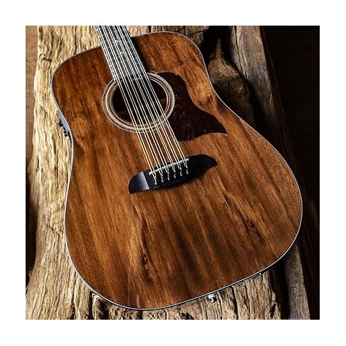  Sawtooth Mahogany Series Left-Handed 12-String Solid Mahogany Top Acoustic-Electric Dreadnought Guitar