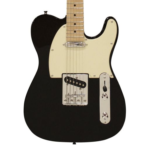  Sawtooth ST-ET-BKW-KIT-2 Electric Guitar, Black with Aged White Pickguard