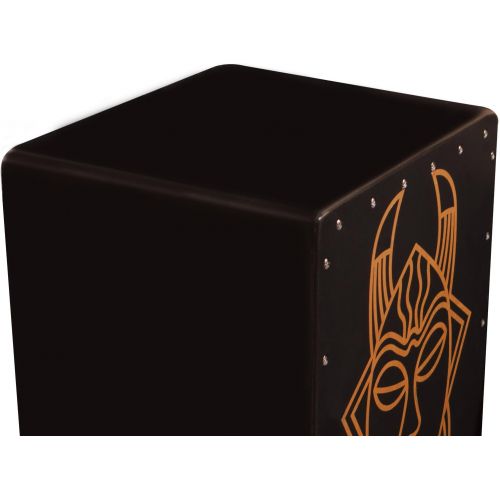  Sawtooth Harmony Series Hand Stained Spirit Design Satin Black Large Cajon