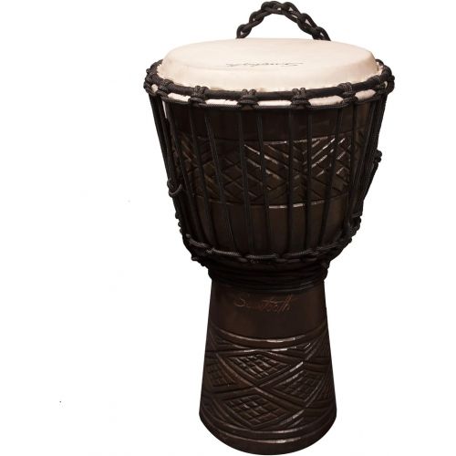  [아마존베스트]Sawtooth Tribe Series 8 Hand Carved Congo Design Rope Djembe