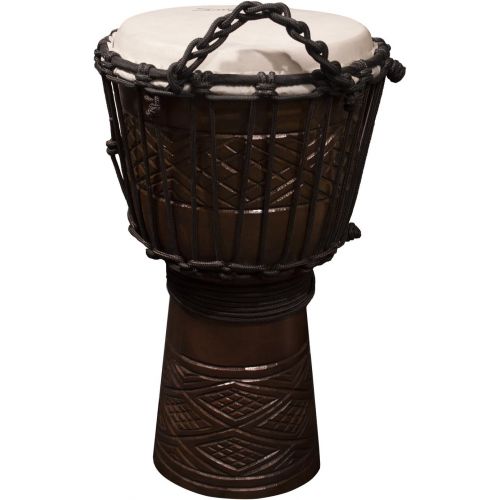  [아마존베스트]Sawtooth Tribe Series 8 Hand Carved Congo Design Rope Djembe