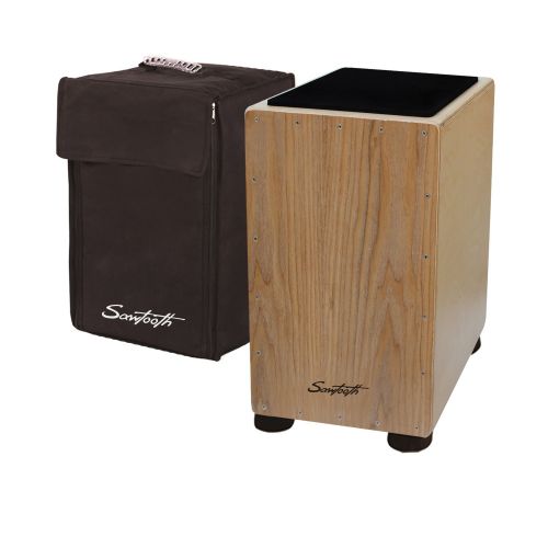  Sawtooth ST-CJ121SL-KIT-1 Maple Back and Sides Ash Wood Cajon with Seat Pad and Carry Bag