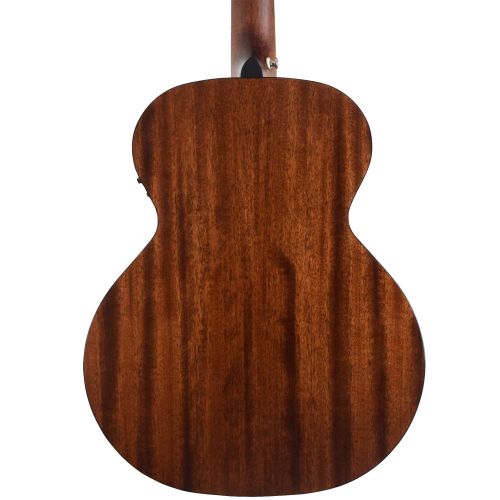  Sawtooth Mahogany Series Solid Mahogany Top Acoustic-Electric Mini Jumbo Guitar with Hard Case and Pick Sampler