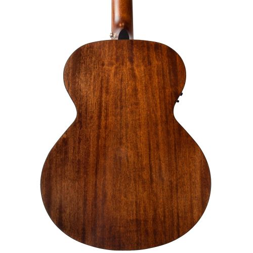  Sawtooth Mahogany Series Solid Mahogany Top Acoustic-Electric Mini Jumbo Guitar with Hard Case and Pick Sampler