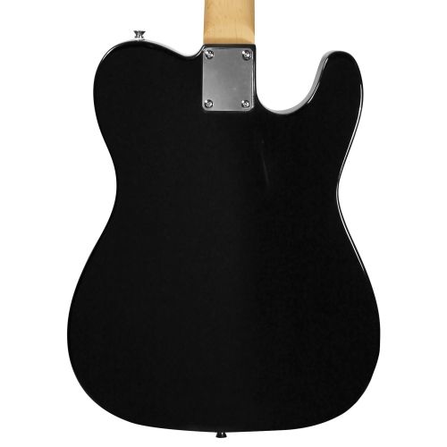  Sawtooth ET Series Left Handed Electric Guitar Black w/Aged White pickguard, Guitar Instructional, Gig Bag, Picks, Strap and Tuner