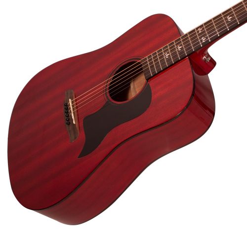  Sawtooth Modern Vintage Dreadnought Acoustic Guitar, Trans Cherry Red