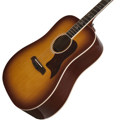  Sawtooth Modern Vintage Dreadnought Acoustic Guitar, Trans Cherry Red