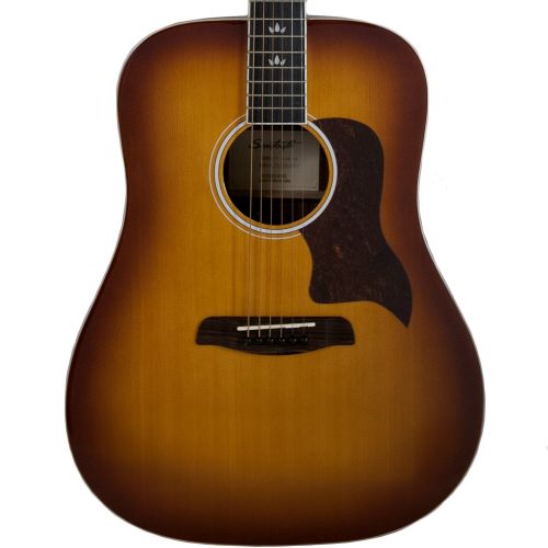  Sawtooth Modern Vintage Dreadnought Acoustic Guitar, Trans Cherry Red