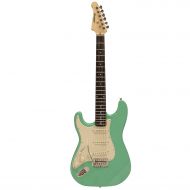 Sawtooth Classic ES 60 Alder Body Left Handed Electric Guitar - Surf Green with Aged White Pickguard
