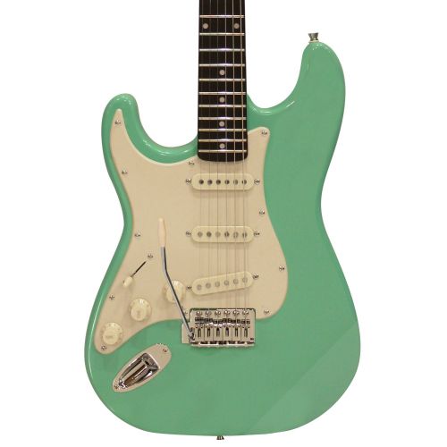  Sawtooth Classic ES 60 Alder Body Left Handed Electric Guitar - Surf Green with Aged White Pickguard