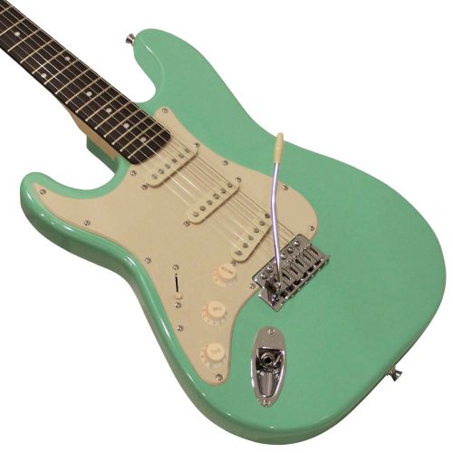  Sawtooth Classic ES 60 Alder Body Left Handed Electric Guitar - Surf Green with Aged White Pickguard