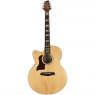 Sawtooth Maple Series Left-Handed Acoustic-Electric Cutaway Jumbo Guitar