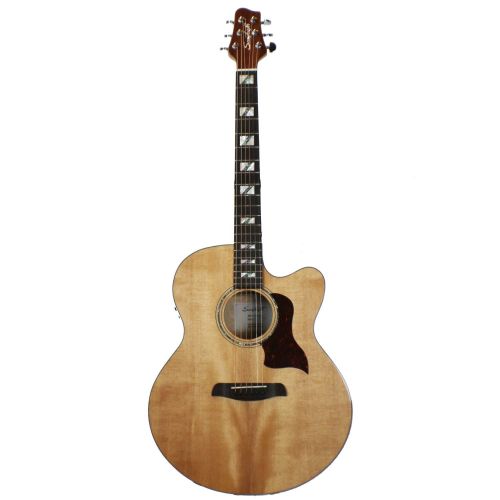  Sawtooth Maple Series Left-Handed Acoustic-Electric Cutaway Jumbo Guitar