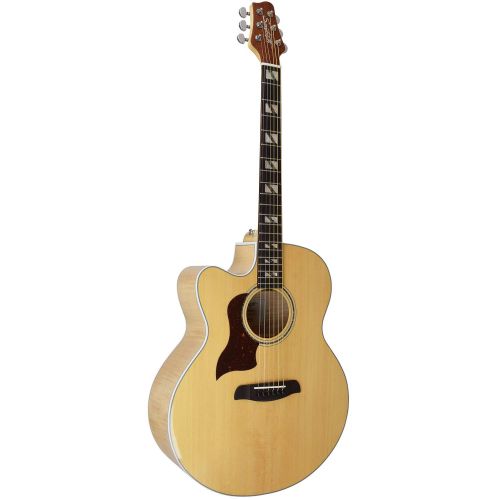  Sawtooth Maple Series Left-Handed Acoustic-Electric Cutaway Jumbo Guitar