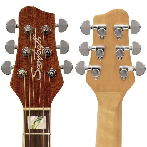  Sawtooth Maple Series Left-Handed Acoustic-Electric Cutaway Jumbo Guitar