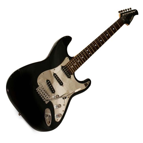  Sawtooth ES Electric Guitar Rockin Beginners Pack, Black w/Chrome Pickguard