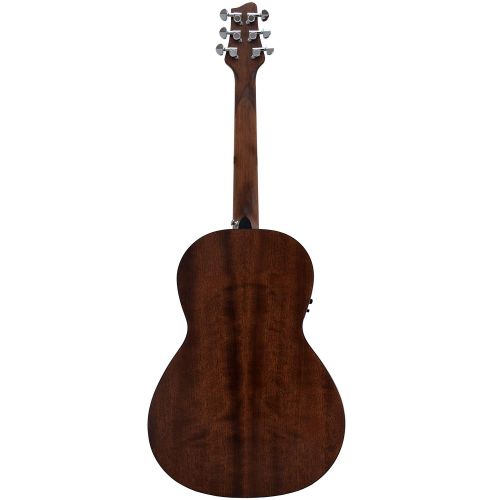  Sawtooth Mahogany Series Left-Handed Solid Mahogany Top Acoustic-Electric Parlor Guitar with Hard Case and Pick Sampler