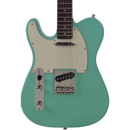  Sawtooth Classic ET 60 Ash Body Electric Guitars (Guitar with Gig Bag & Accessories, Left-Handed Surf Green)