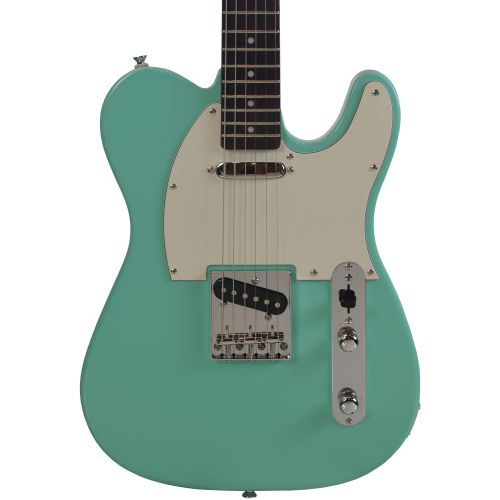  Sawtooth Classic ET 60 Ash Body Electric Guitars (Guitar with Gig Bag & Accessories, Left-Handed Surf Green)