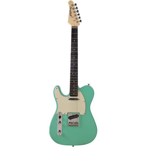  Sawtooth Classic ET 60 Ash Body Electric Guitars (Guitar with Gig Bag & Accessories, Left-Handed Surf Green)