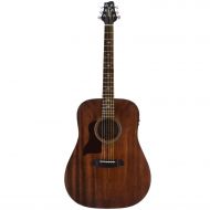 Sawtooth Mahogany Series Left-Handed Solid Mahogany Top Acoustic-Electric Dreadnought Guitar