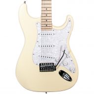 Sawtooth ST Style Electric Guitar, Citron Vanilla Cream with Pearl Pickguard