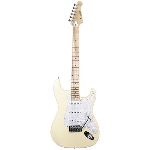  Sawtooth ST Style Electric Guitar, Citron Vanilla Cream with Pearl Pickguard