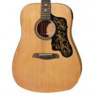 Sawtooth 6 String Acoustic Dreadnought Guitar with Custom Black Pickguard, Right Handed (ST-ADN-D)