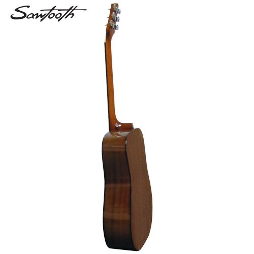  Sawtooth 6 String Acoustic Dreadnought Guitar with Custom Black Pickguard, Right Handed (ST-ADN-D)