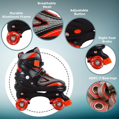  Scale Sports Adjustable Roller Skates for Kids Teen and Ladies