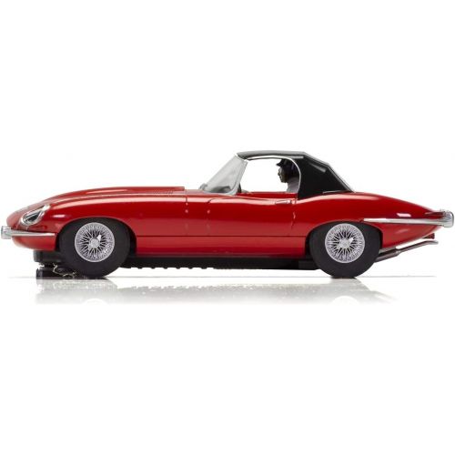  [아마존베스트]Scalextric Jaguar E-Type Red 848 CRY 1:32 Slot Race Car C4032