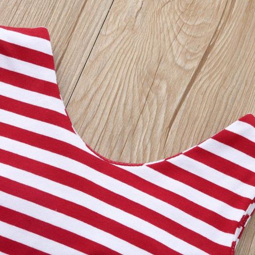 Scamper scamper Summer Toddler Baby Girls 4th of July Stars and Stripe Print Patriotic Dress Clothes for Holiday Red