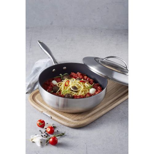  Scanpan Schmorpfanne mit Deckel, tief-CTX, 26 cm, Stahl, Schwarz, 2-Einheiten