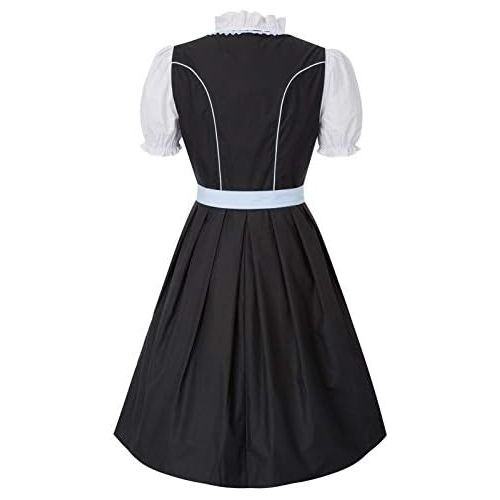  할로윈 용품SCARLET DARKNESS Women German Oktoberfest Costumes 3 Pcs Bavarian Dirndl Dresses