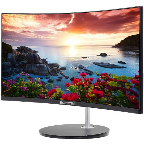  Sceptre 27 Curved 75Hz LED Monitor HDMI VGA Build-in Speakers, Edge-Less Metal Black 2019 (C275W-1920RN)