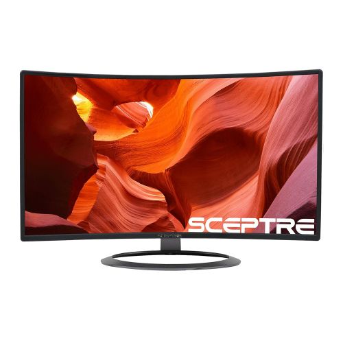  Sceptre SCEPTRE 27 Curved LED Monitor Full HD 1080P HDMI DisplayPort VGA Speakers, Ultra Thin Brushed Metallic, 1800R immersive curvature, 2017