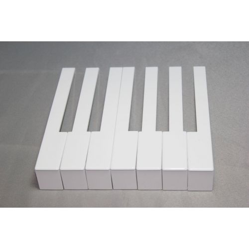  Schaff Piano Supply German Piano Keytops Light Cream Color - Piano Key Replacement - Complete Set with Fronts
