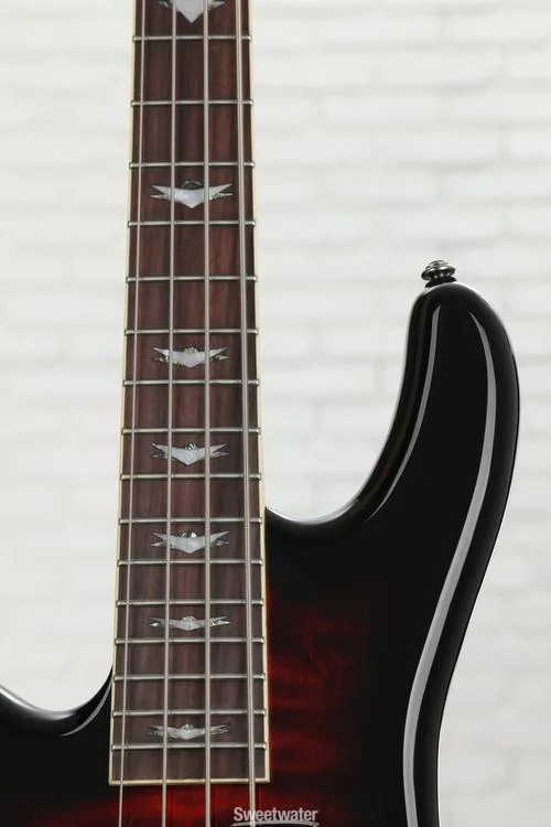  Schecter Stiletto Extreme 4 LH Left-handed Bass Guitar - Black Cherry